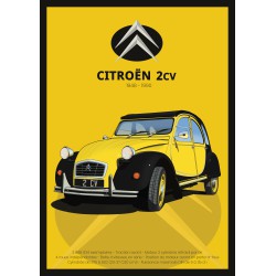 Affiche 2CV Charleston jaune
