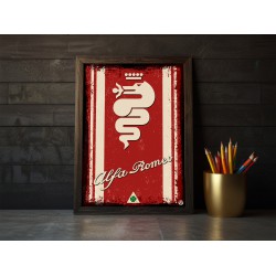 Affiche Alfa Romeo Biscione présentée dans un cadre