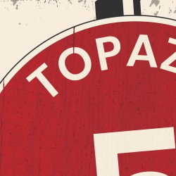 Affiche Topaze gros plan sur le panneau