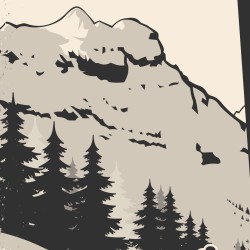 Affiche Topaze gros plan sur le paysage