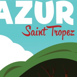 Affiche Saint Tropez gros plan sur le titre